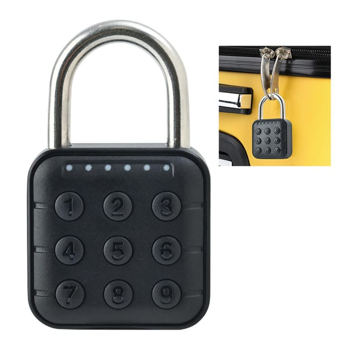 6-cijferig cijferslot Elektronisch combinatieslot IP67 Waterdicht hangslot voor Bagage Locker Kast gray