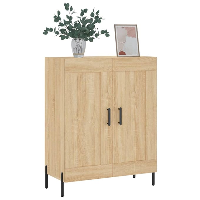 vidaXL Dressoir 69,5x34x90 cm bewerkt hout sonoma eikenkleurig
