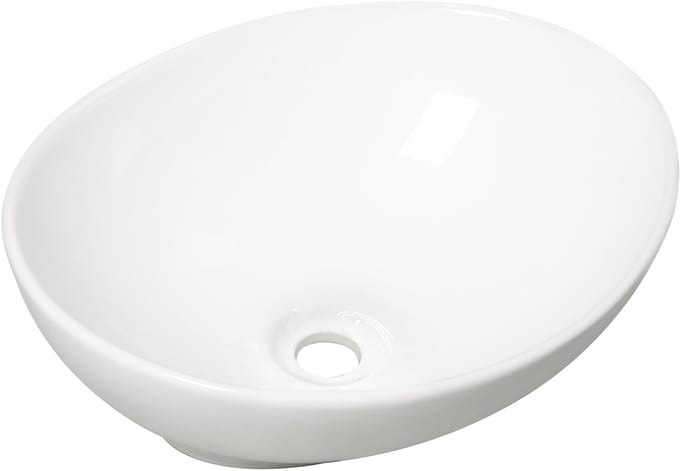 Wiesbaden Barco Waskom Ovaal 40 x 33 x 14,5 cm - Keramiek Glans Wit