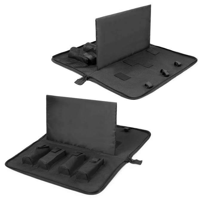 Repose-canne à pêche, 9 pièces, support pour mât de pêche, ensemble de barres d'alarme de morsure avec sac de rangement Set 1 black