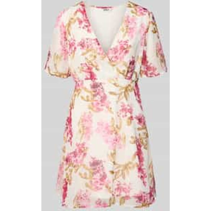mini-jurk van crêpe-chiffon model 'STAR-SUA'