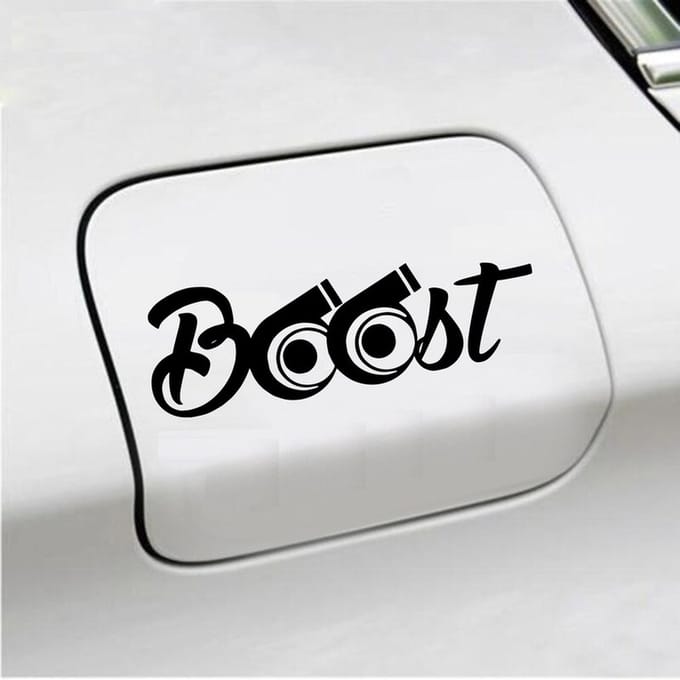 Bumpersticker - Boost - 6,3 X 19 - Zwart