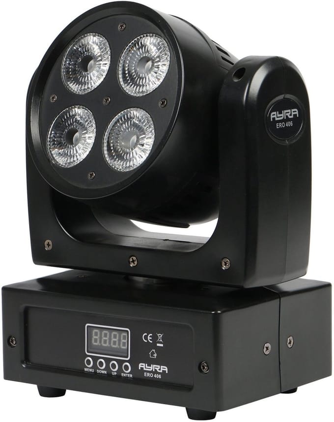 Moving Head Pack - incl. statiefset, T-bar, DMX-kabel - Ayra ERO 406 - Wit
