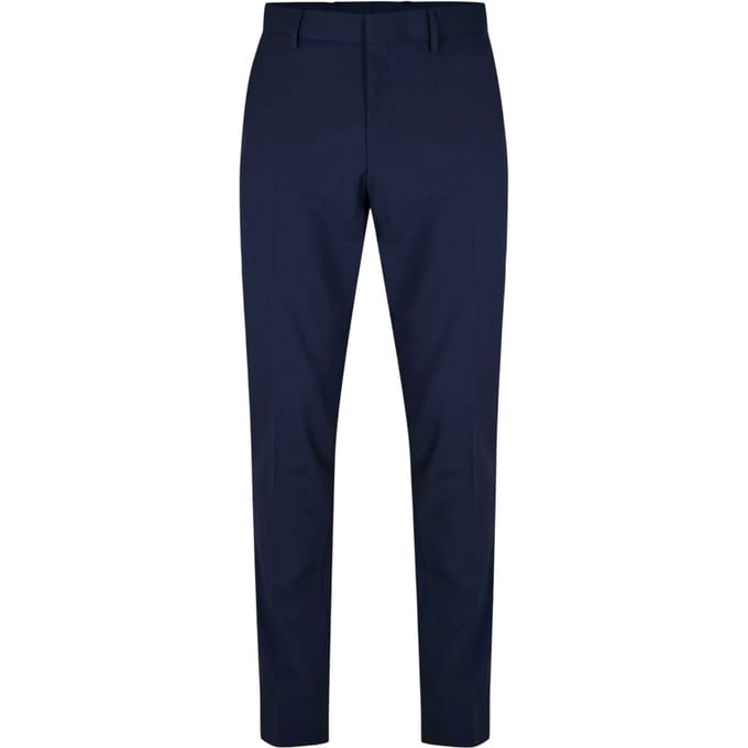 Boss Heren Gestreepte Slim Fit Chino's (Marineblauw)