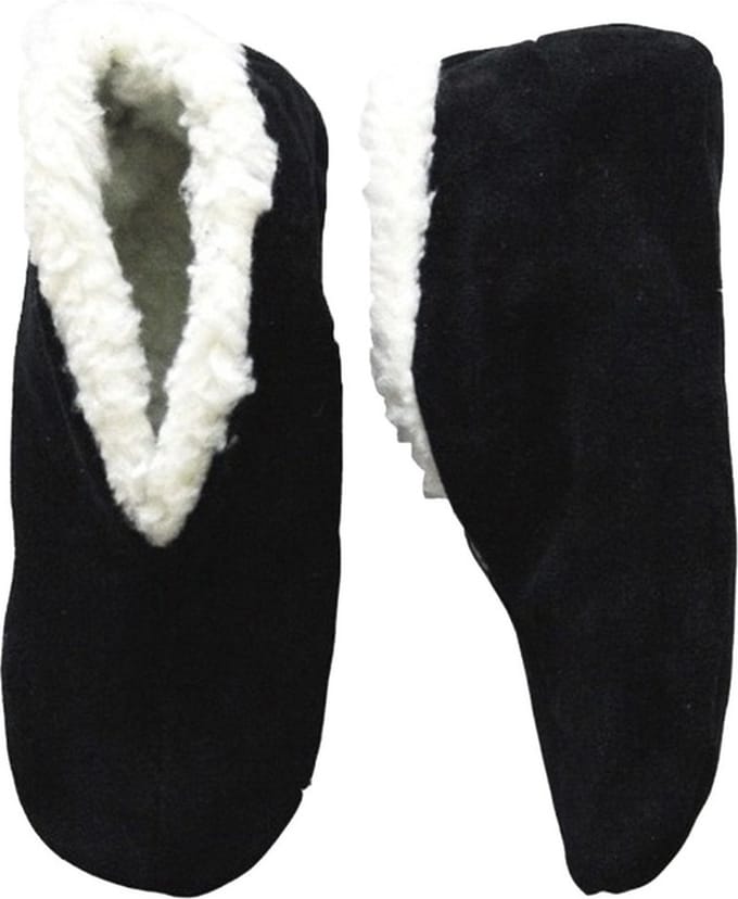 Echte suede Spaanse sloffen dames - Zwart - Maat 37