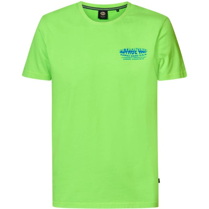 Petrol Industries - Heren Backprint T-shirt Riptide - Groen - Maat M