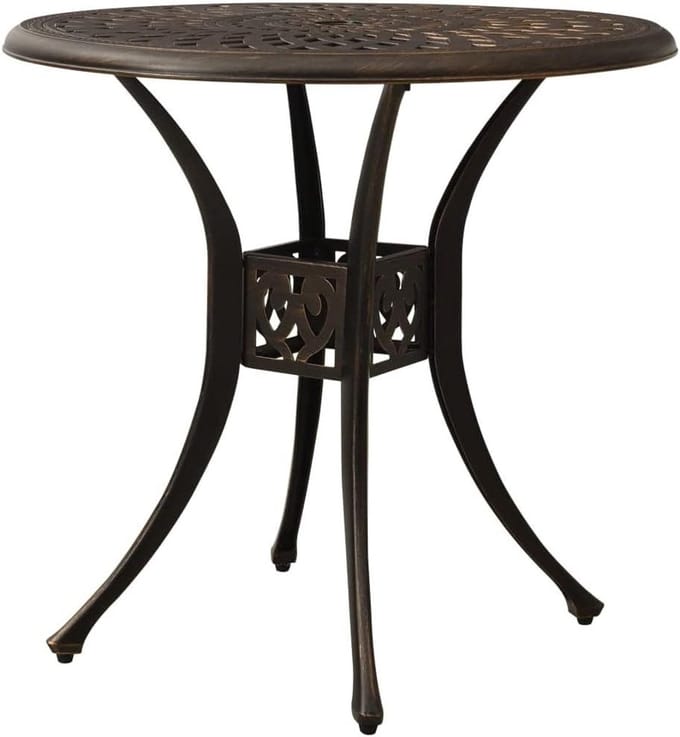 Garden table Bronze 78x78x72 cm cast aluminum, jiangboyue-315582