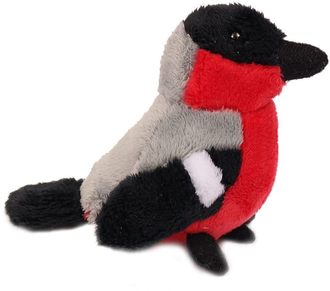 PIA Soft Toys - Pluche Knuffeldier Rode vogel - 10 cm