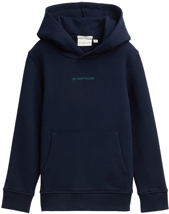 Tom Tailor - Hoodie-sweatshirt met logoprint - Maat 92/98 - sky captain blue