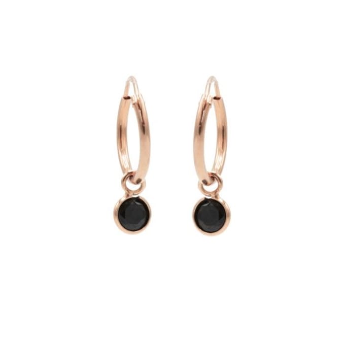 Karma Symbols oorbel zirconia dot Rosé-M2169B