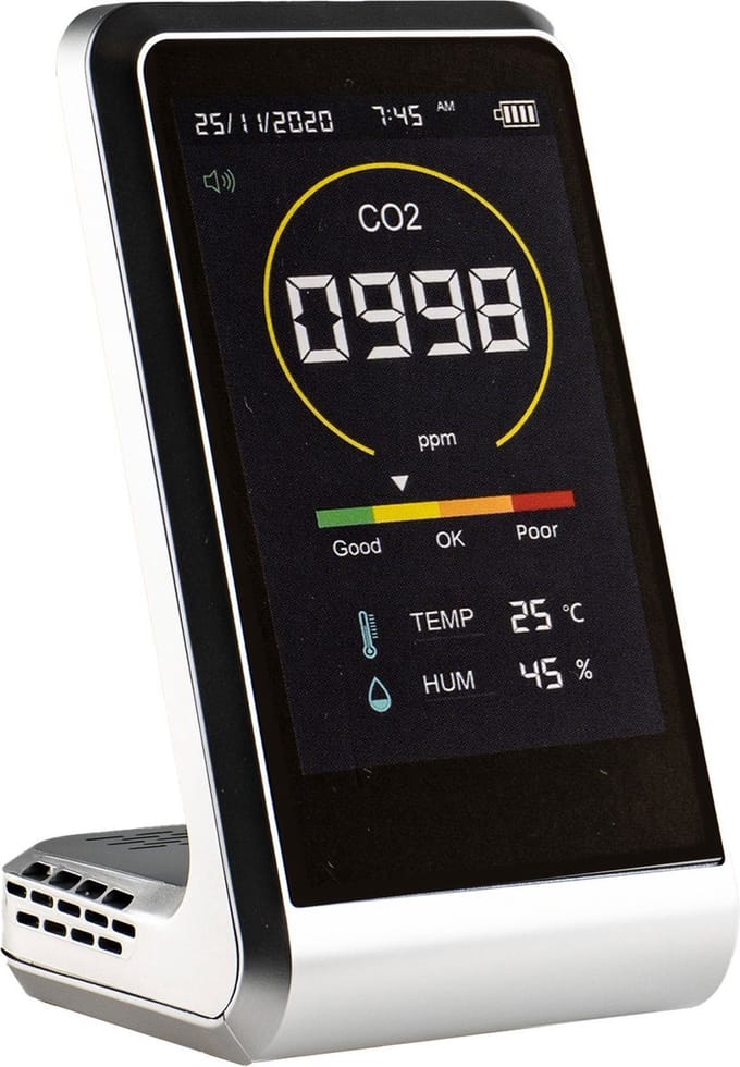 CO2 Meter Binnen - Hygrometer - CO2 Meter Horeca - CO2 Melder - Luchtkwaliteitsmeters Monitor - Temperatuurmeter - Fijnstofmeter