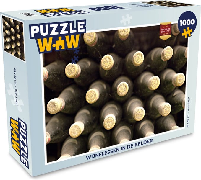 Puzzel Wijnflessen in de kelder - Legpuzzel - Puzzel 1000 stukjes volwassenen