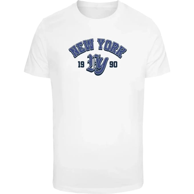 Mister Tee - NYC Basketball Heren Tshirt - S - Wit