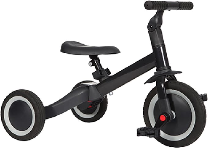 Topmark 4 in1 Driewieler - Loopfiets - Balance Bike - Kaya - Grijs