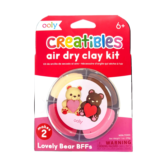 Ooly - Creatibles - Mini air dry clay kit - Lovely Bear BFF's - 4 Kleikleuren