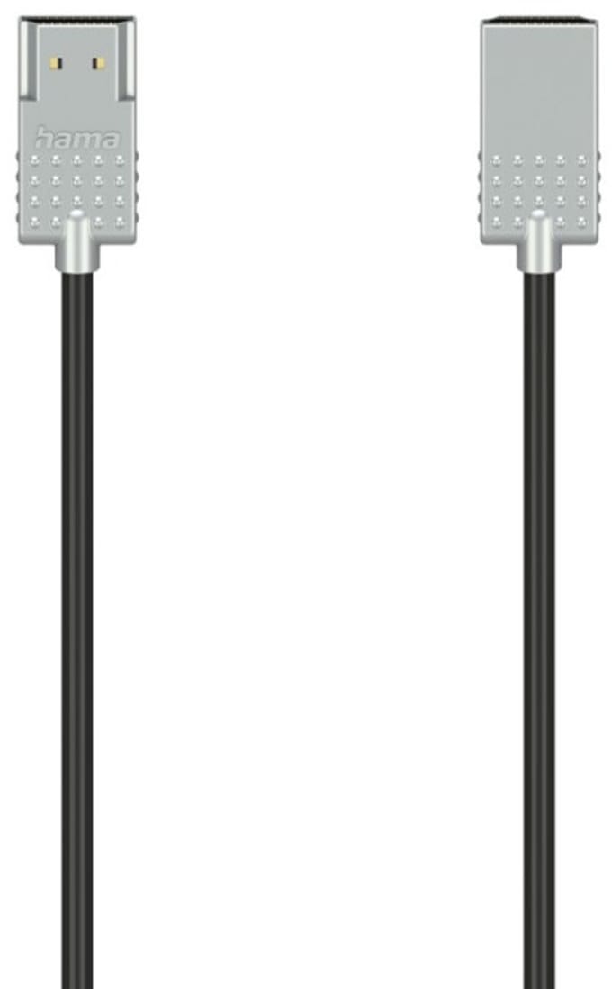 Hama High-Speed HDMI Kabel Ultra-Slim 4K + Ethernet 200 cm Zilver/Zwart