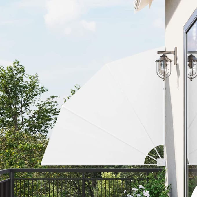 vidaXL - Balkon - Privacy - Scherm - 140 - x - 140 - cm - Polyester - Wit