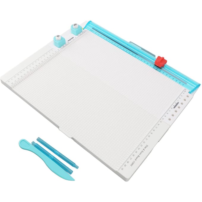 Papiersnijder Rilbord Knutselpapiersnijder Vouwril 7 in 1 Multifunctioneel Rilpapier white