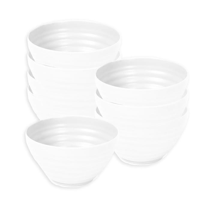 Plasticforte Soepkommen - 6x - D15 x H8 cm - wit - kunststof - onbreekbaar - servies