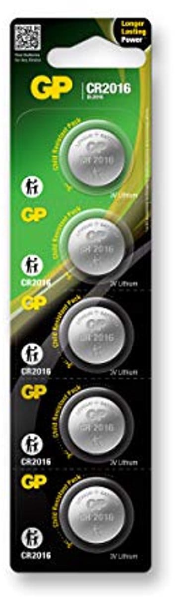 5X LITHIUM knoopcellen CR2016 3V