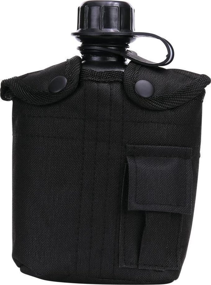 Fosco PVC Veldfles - 1 Liter - Incl Zwarte Hoes