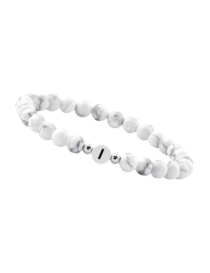 good.designs Parelarmband van howlietstenen met de letter I