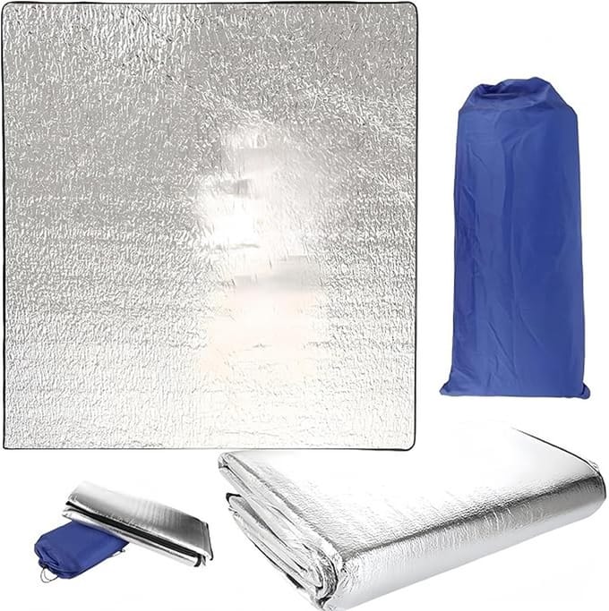 Ultralichte campingmat van aluminiumfolie 200x200 cm