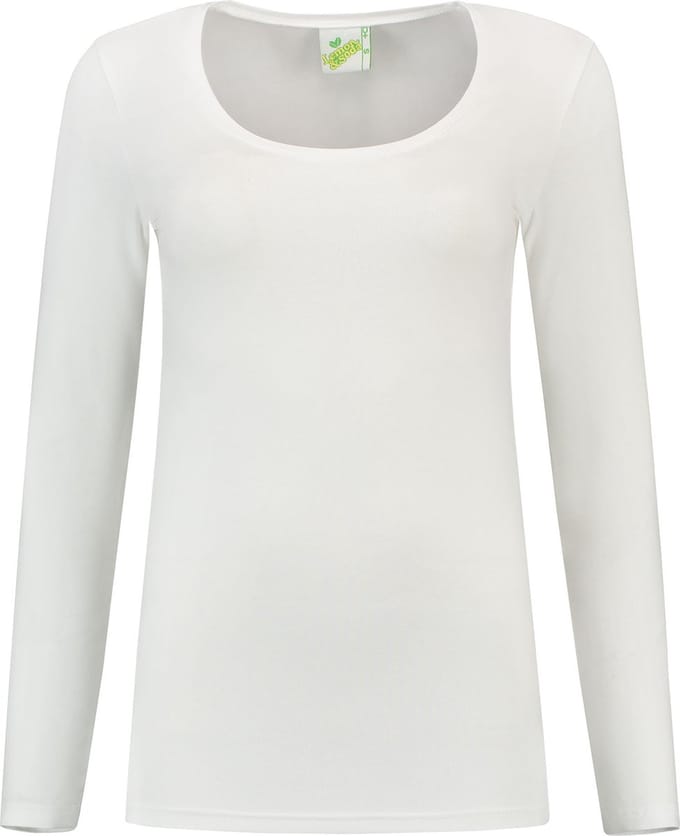 L&S T-shirt Crewneck cot/elast LS for her