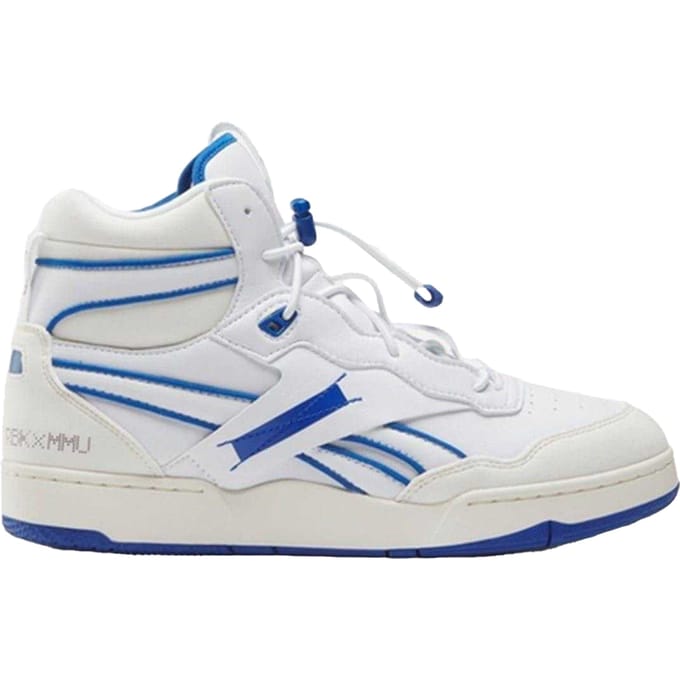 Reebok Heren Milk BB 4000 leren hoge sneakers (Wit/Krijt)