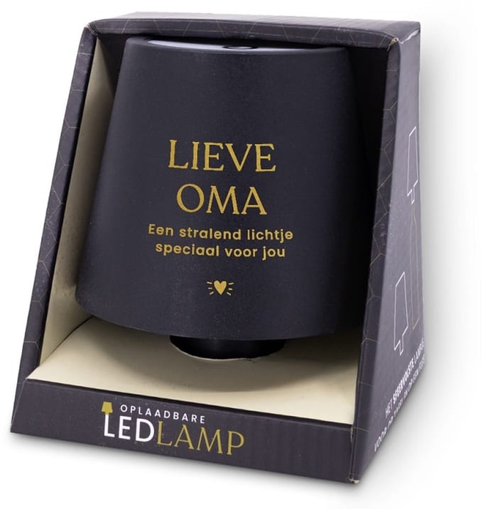 Oplaadbare Led Tafellamp - met tekst - Oma