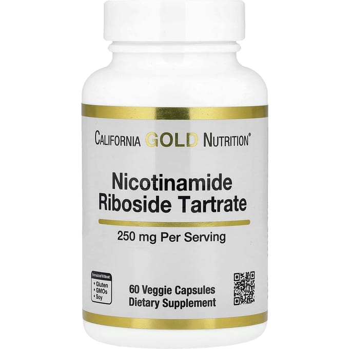 Nicotinamide Riboside Tartraat (NR), 250 mg, 60 Vegetarische Capsules