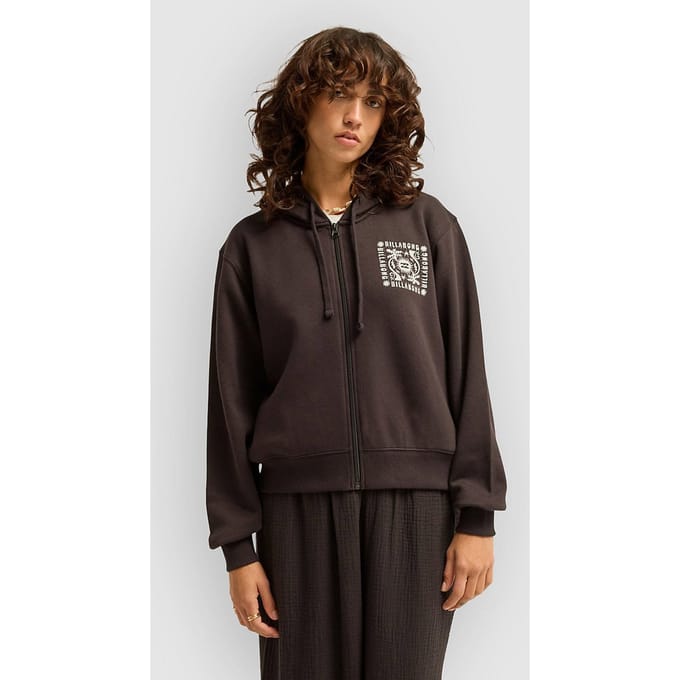 Billabong Always Looking Sweatshirt Met Rits Bruin M Vrouw