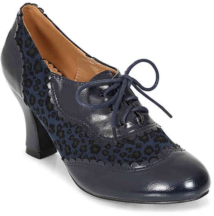 Banned - Bertie'S Leopard Pumps - 37 Shoes - Donkerblauw
