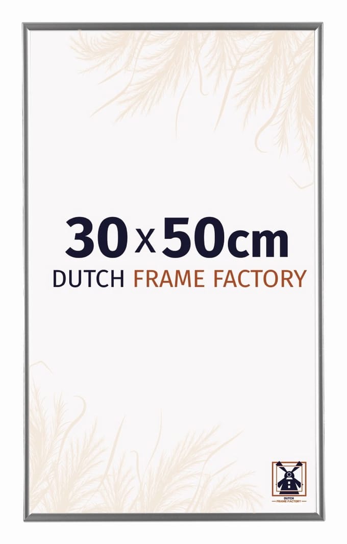 Fotolijst 30x50 cm - Kunststof - Zilver Hoogglans - Easy