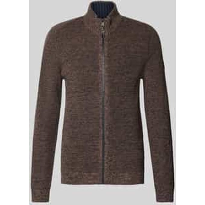 Slim fit gebreid jack, model 'Mouline'