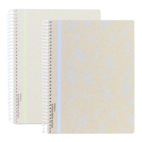 Ecologique - schrift spiraal hardcover a4, geruit, assorti