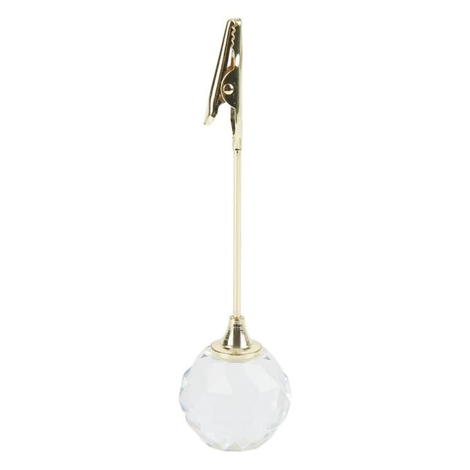 Tafelnummerhouder Sterke Clip Brede Toepassing Stabiele Metalen Basis Foto Notitiehouder voor Bruiloft beige
