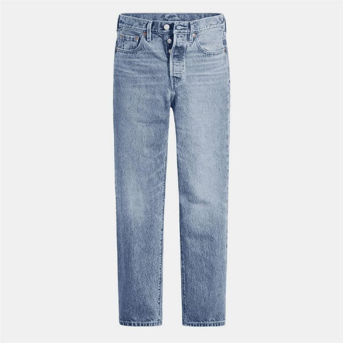 Levis Damesjeans 501 met rechte pijpen en enkellengte (Oxnard Athene)