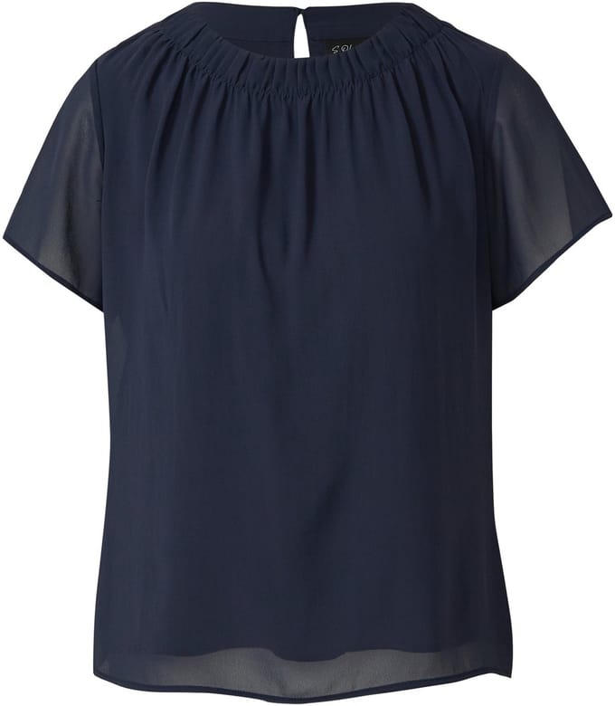 Regular fit blouseshirt met semitransparante mouwen