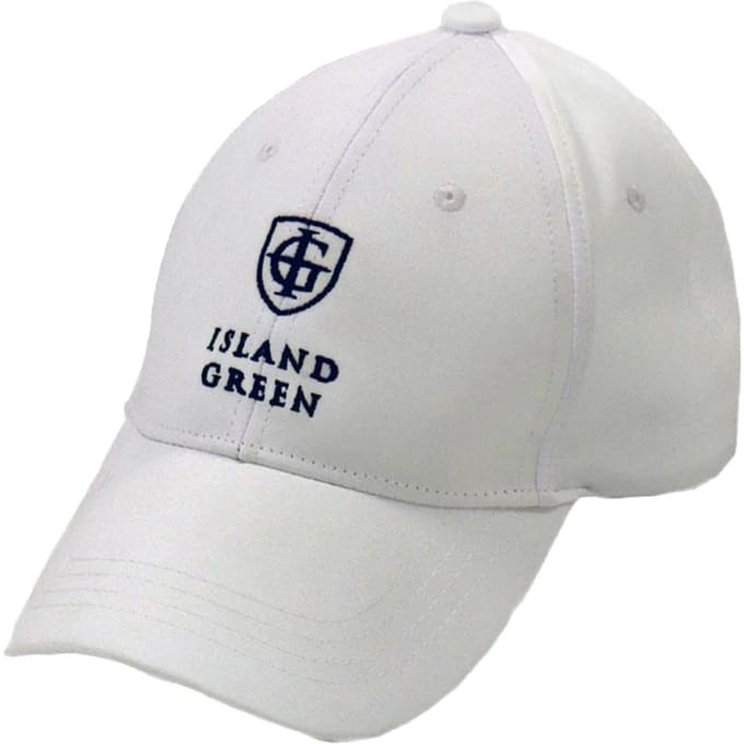 Island Green Heren Logo Gebogen Piek Golfpet (Wit)