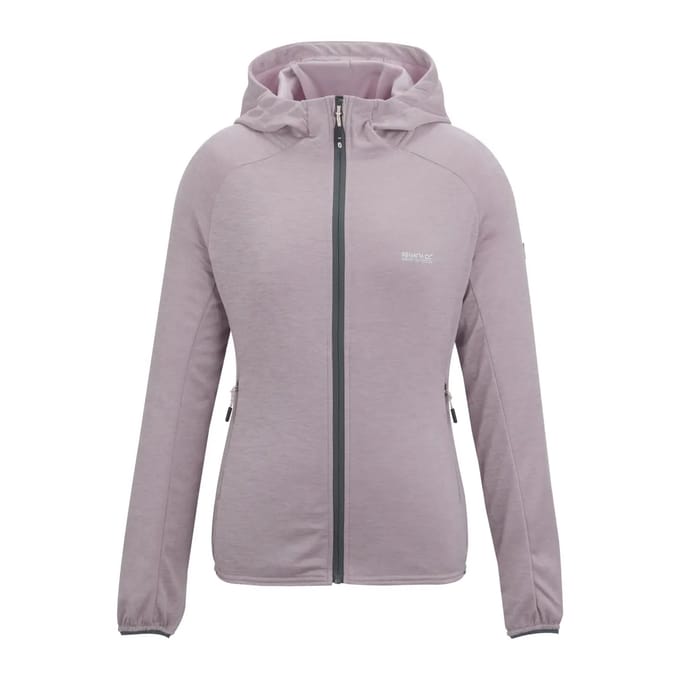 Dames Ferna Marl Full Zip Hooded Stretch Midlayer