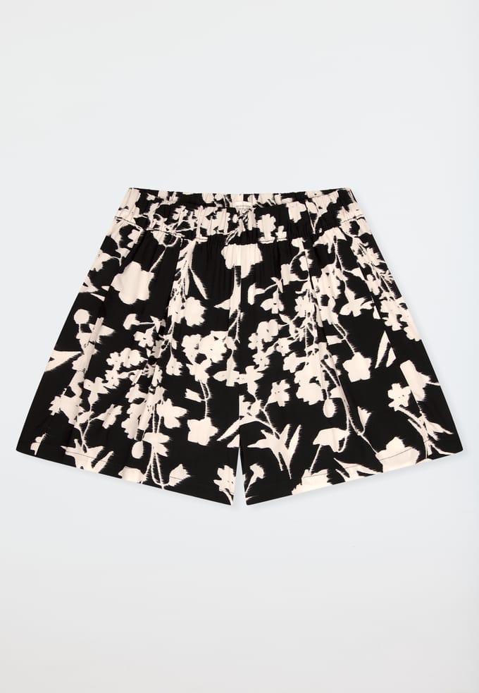 Korte broek viscose geweven stof bloemen multicolour Mix+ Relax 36