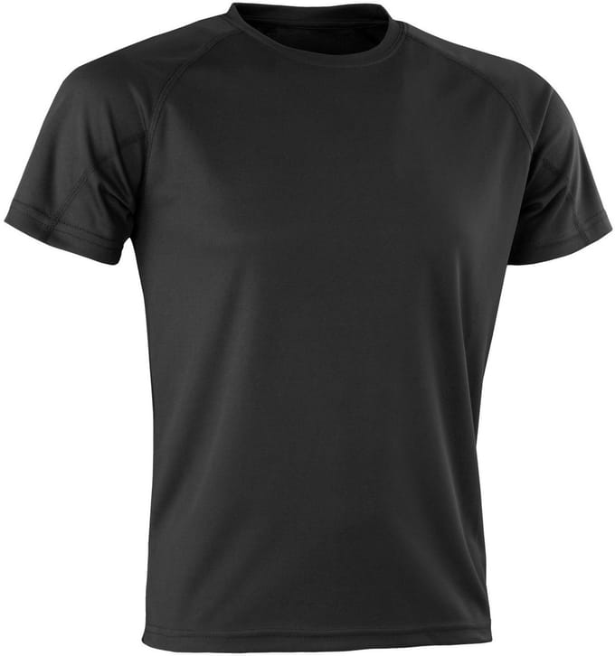 Spiro Volwassenen Unisex Impact Aircool Tee (Zwart)