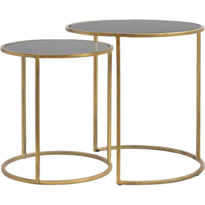 Light & Living Bijzettafel Duarte - Smoke - Ø50cm - Set van 2 - Modern