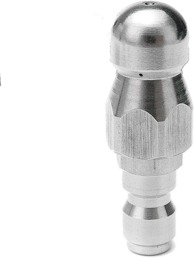 Hogedrukreiniger Dredging Nozzle voor het Ontstoppen van Afvoerbuizen - 1/4" Aansluiting, Efficiënt en Duurzaam