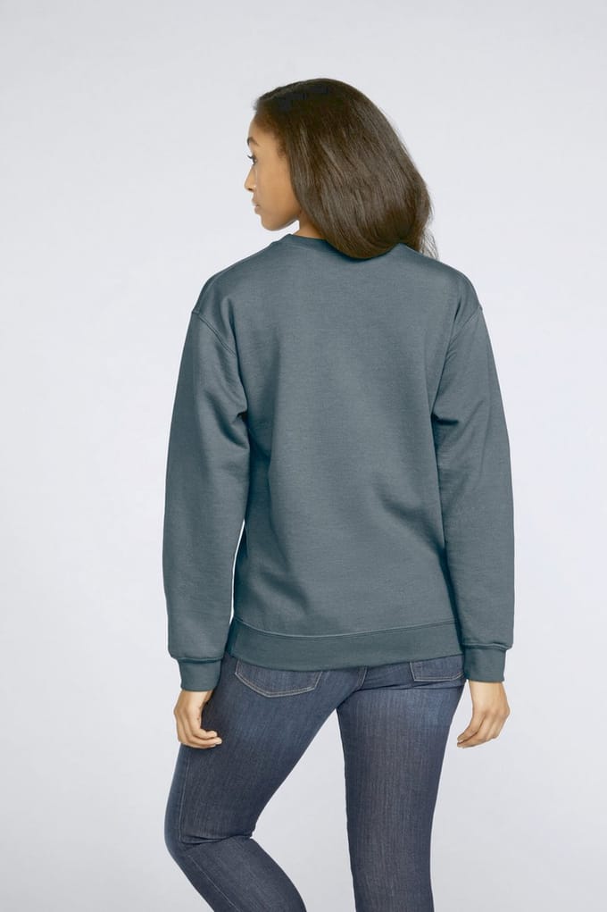 Gildan - Softstyle Midweight Fleece Crewneck Sweater - Dark Heather maat M