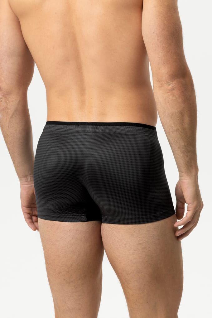 mey Herren Shorty Black Classic Serie Houndstooth