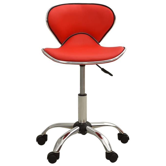 vidaXL - Salonkruk - kunstleer - rood