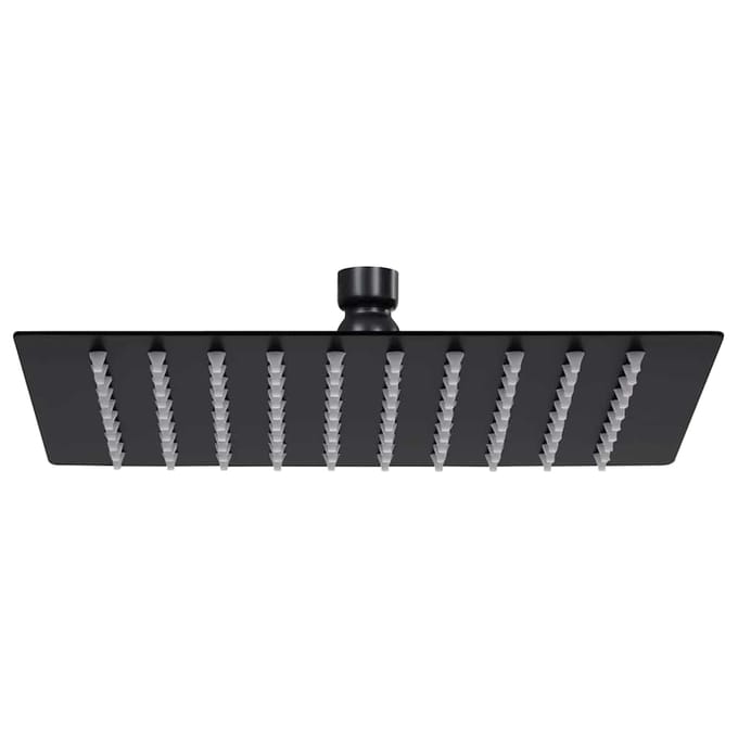 vidaXL - Regendouchekop - vierkant - 20x20 - cm - roestvrij - staal - zwart