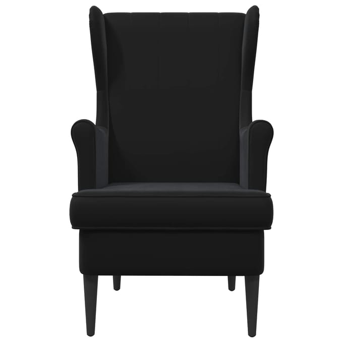 vidaXL - Fauteuil - Zwart - Fluweel